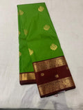 VINTAGE STEP BORDER SEMI KANCHI PATTU