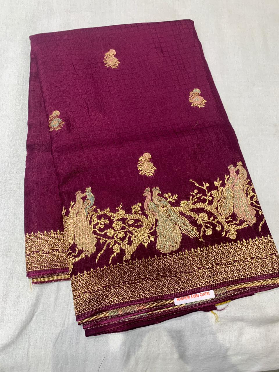 PREMIUM GREEN MANGO SILK WITH VANTARA BORDER